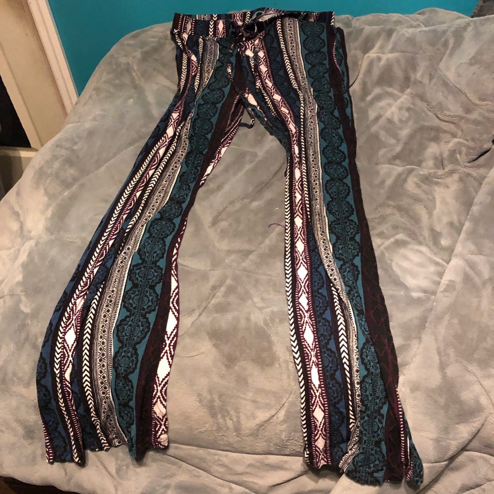 Geometric wide leg pants